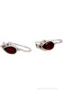 Silverwala Garnet Stone Garnet Silver Drop Earring